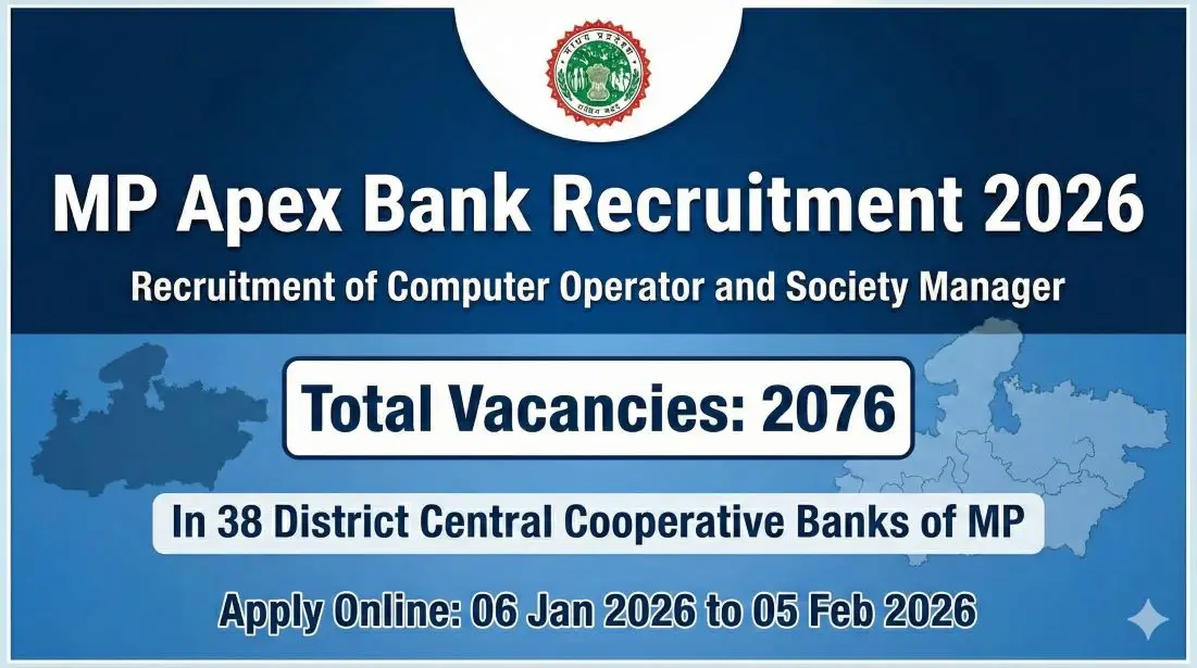 MP Apex Bank Recruitment 2026 Notification Out MP Apex Bank Recruitment 2026 Notification Out