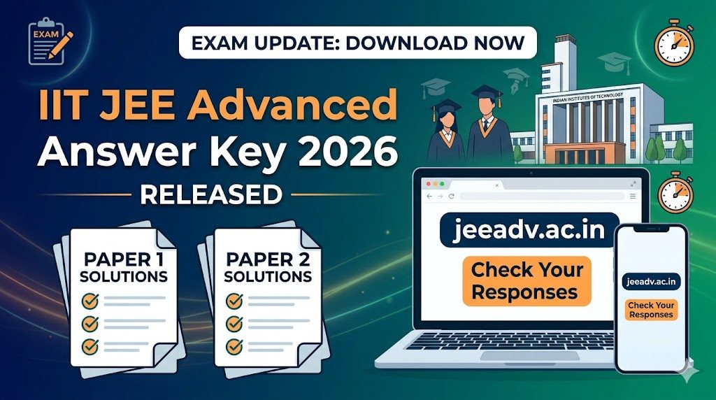 iit jee advanced answer key 2026 released download paper 1 & 2 solutions @ jeeadv.ac.in