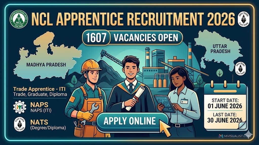 NCL Apprentice Recruitment 2026: Apply Online for 1607 Posts