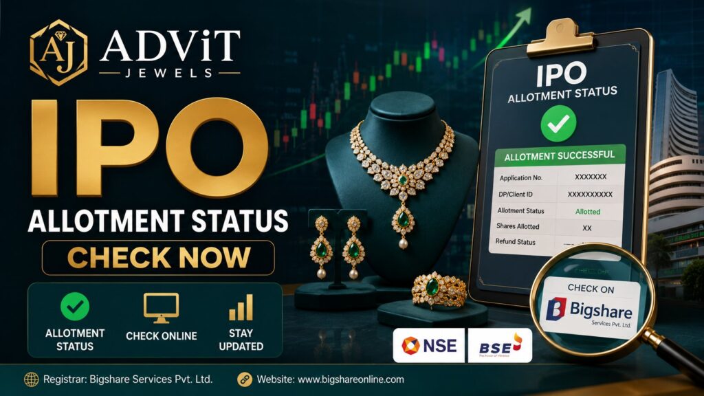 Advit Jewels IPO Allotment Status: Check on Bigshare Services, NSE & BSE