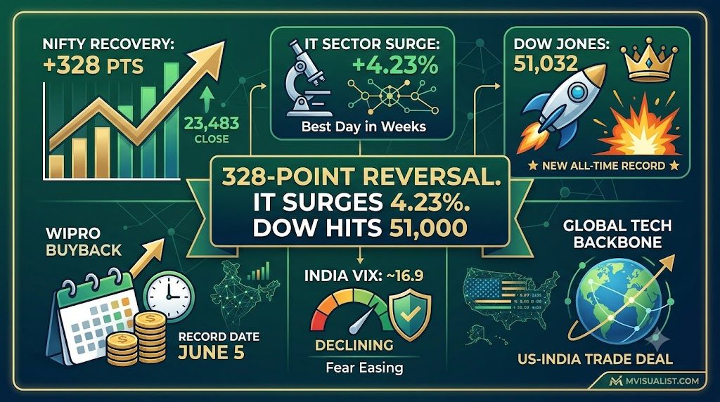 328-Point Reversal. IT Surges 4.23%. Dow Hits 51,000. Morning Market Brief June 03, 2026
