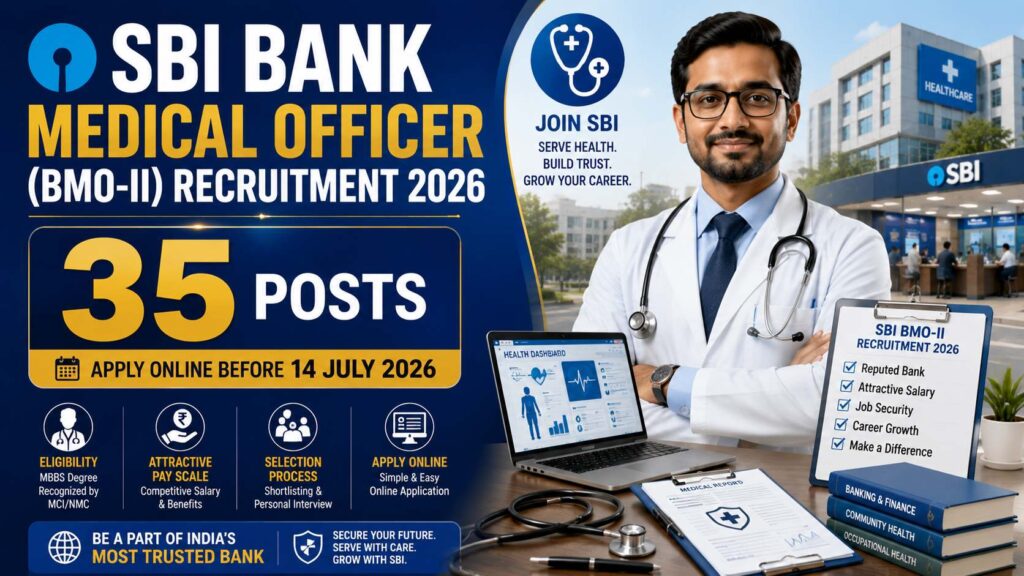 SBI Bank Medical Officer (BMO) Recruitment 2026: Apply Online for 35 Posts
