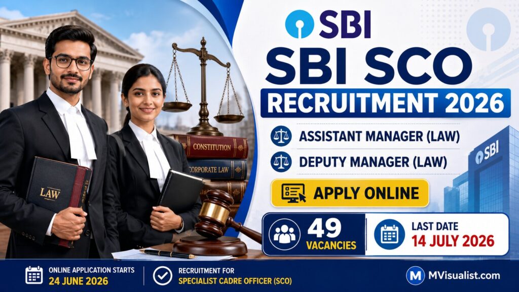 SBI SCO Recruitment 2026: Apply Online for Assistant & Deputy Manager (Law)