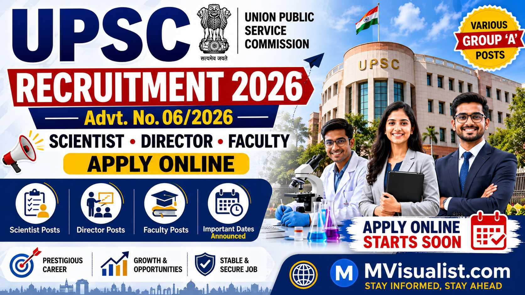 UPSC recruitment 2026 announcement