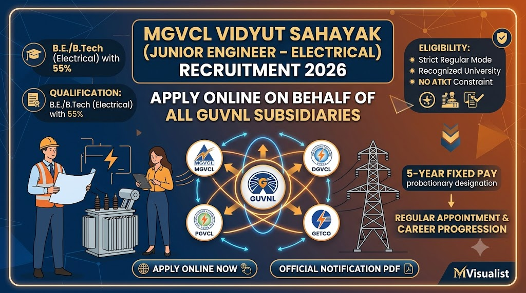 MGVCL Vidyut Sahayak (Junior Engineer - Electrical) Recruitment 2026