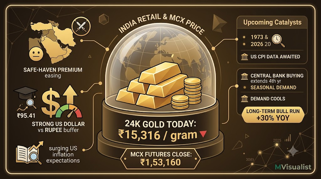 Aaj Ka Sone Ka Bhav (Gold Price Today): ₹15,316 Per Gram