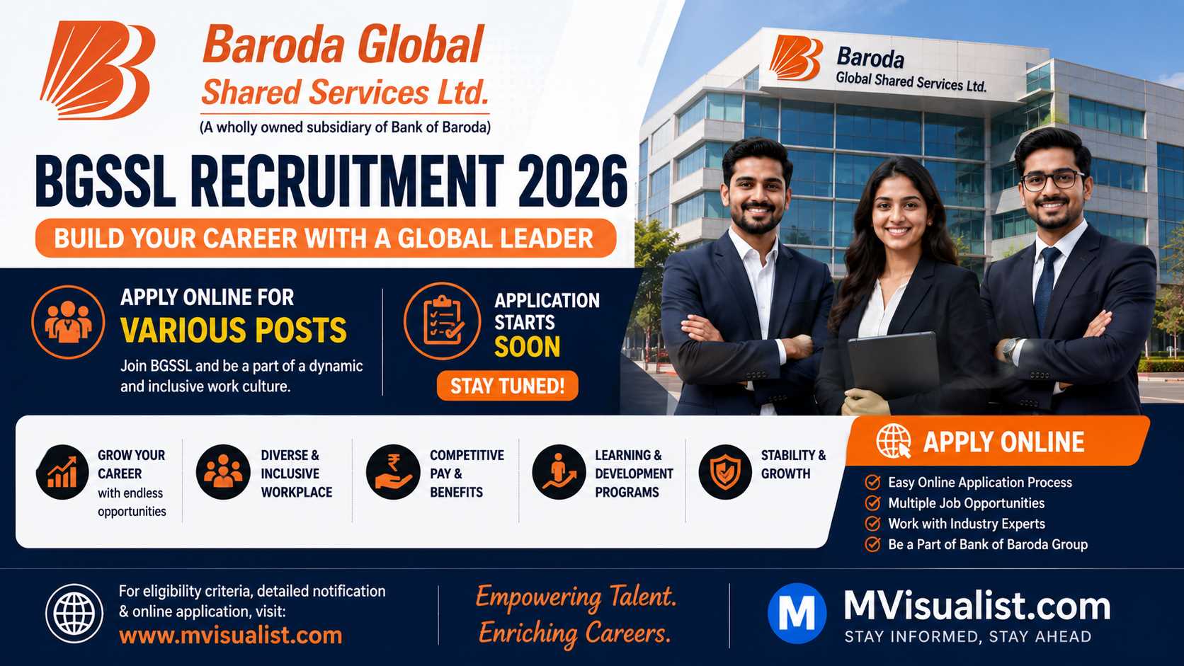 Baroda Global Shared Services Ltd (BGSSL) Recruitment 2026: Apply online