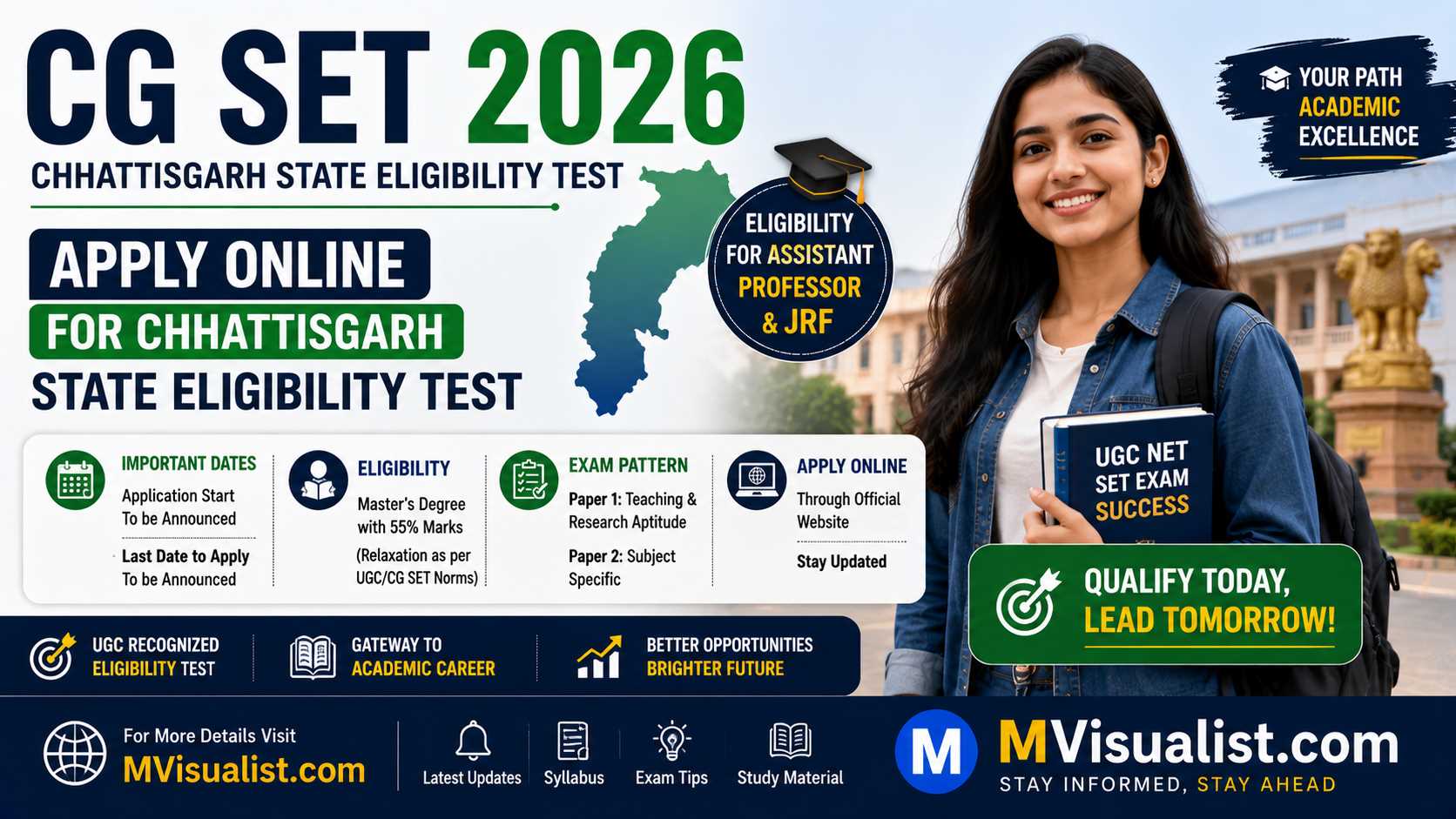 CG SET 2026: Apply Online for Chhattisgarh State Eligibility Test
