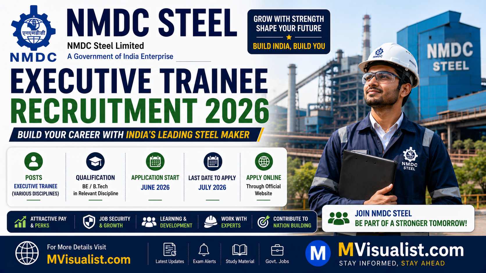 NMDC Steel Executive Trainee Recruitment 2026